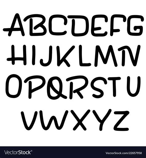 Simple alphabet modern font Royalty Free Vector Image