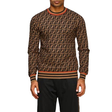 FENDI: jumper for men - Tobacco | Fendi jumper FZZ481 AAV9 online on GIGLIO.COM