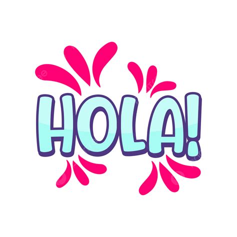 Hand Drawn Banner Vector Art PNG, Hola Vector Hand Drawn Lettering ...