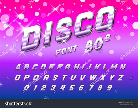 Disco Font Posters Comic Retro Alphabet Stock Vector (Royalty Free ...