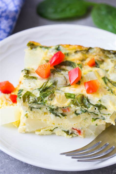 Potato, Spinach and Cheese Egg Casserole + Recipe Video