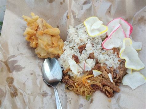 Nasi Uduk Typical Breakfast Menu from Jakarta To Indonesia Stock Image ...