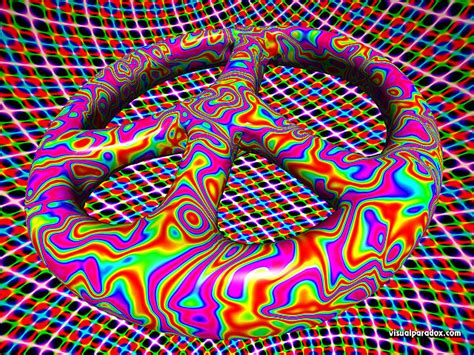 Visual Paradox Free 3D Wallpaper 'Peace Sign' multiple wallpaper sizes