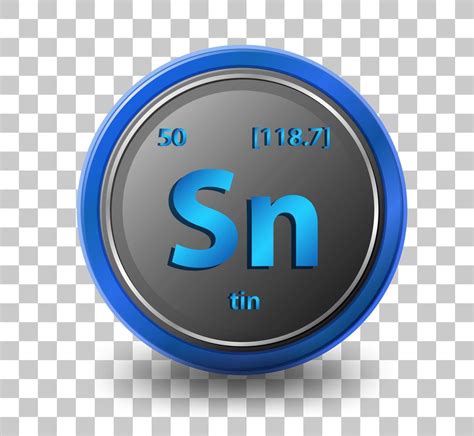 Tin chemical element. Chemical symbol with atomic number and atomic mass. 1858831 Vector Art at ...