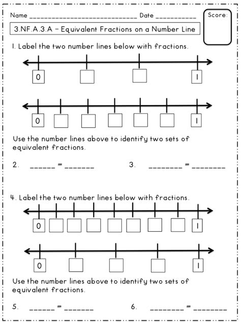 Comparing Fractions On Number Line Worksheet - Printable Calendars AT A ...