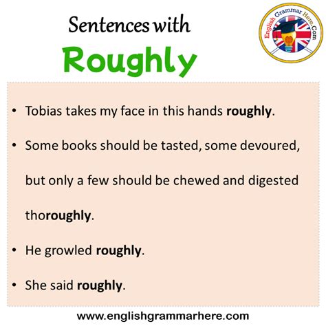 Sentences with Roughly, Roughly in a Sentence in English, Sentences For ...