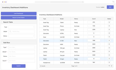 Build an Inventory Management Dashboard | Retool