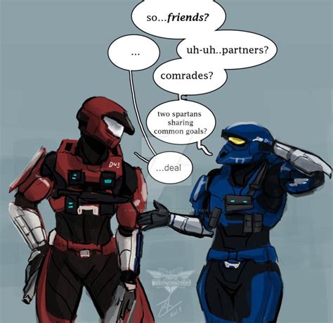 This is the beginning of a great friendship by WinterSpectrum | Halo funny, Halo armor, Halo game