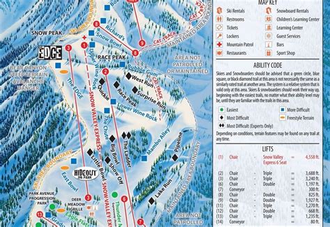 Snow Valley Ski Map | Resort Info & Videos | PistePro