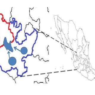 Regions of tequila production in the state of Jalisco for the late ...