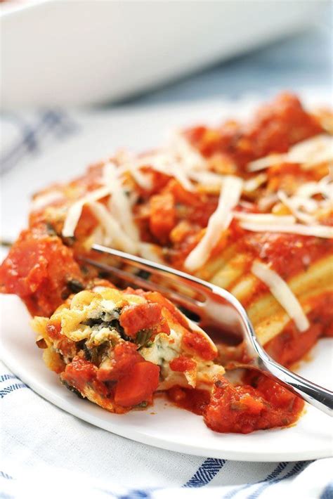 Easy Manicotti with Spinach and Artichokes | Recipe (With images) | Manicotti, Dinner, Stuffed ...