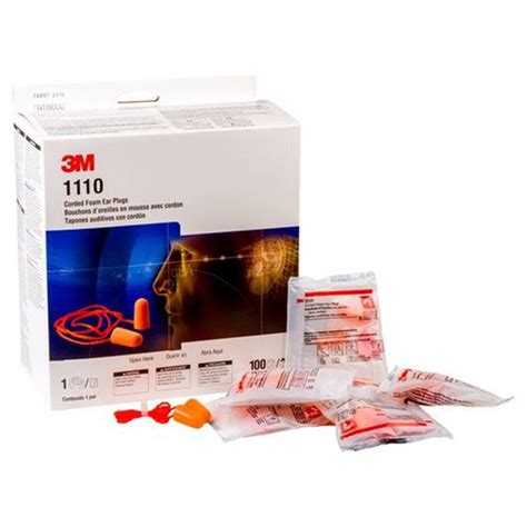 3M 1110 CORDED EARPLUGS NRR 29dB