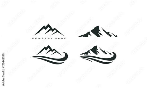 mountain peak logo icon Stock Vector | Adobe Stock