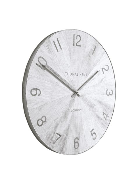THOMAS KENT, Wharf Pickled Oak Large Wall Clock, 22″ – Home Gallery