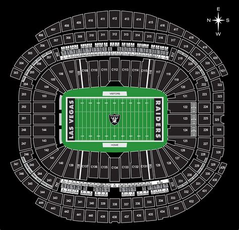 Allegiant Stadium Seating Plan - Seating plans of Sport arenas around ...