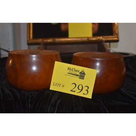 HAWAIIAN MILO WOOD POI BOWLS, LATE 19TH-EARLY 20TH CENTURY (2 PCS) (DOES NOT INCLUDE STAND ...