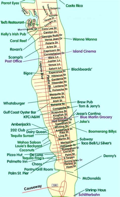 San Padre Island Map – Map Of California Coast Cities