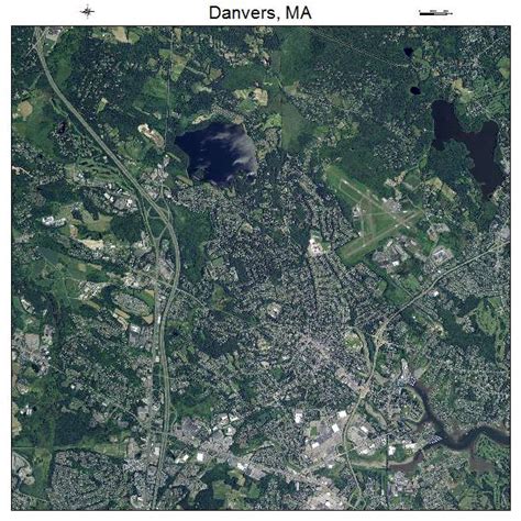 Aerial Photography Map of Danvers, MA Massachusetts