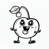 Cherry coloring Pages  ColoringLib sketch template