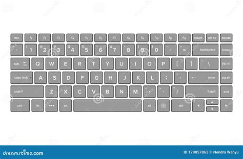 Qwerty Keyboard Layout. Suitable for Basic Elements of Computer Text Input Devices, Smartphones ...