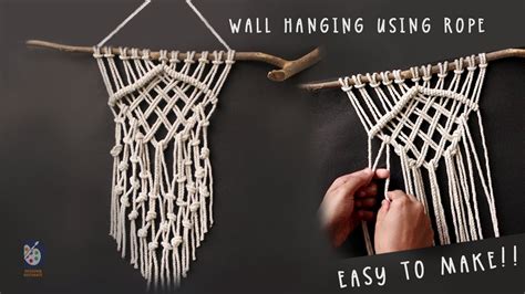 Easy Wall hanging using Rope/DIY Wall Decoration using Rope/Wall decor Ideas - YouTube