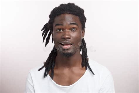 Happy Afro-American Man Smiling Isolated on White Studio Background. African American Male ...