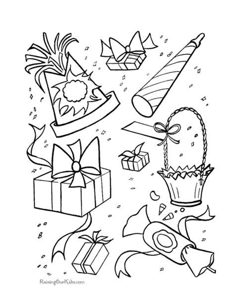 Birthday Party Coloring Pages - Coloring Home