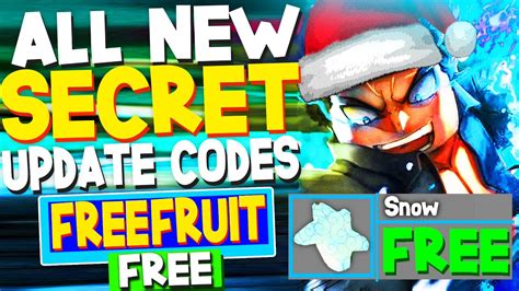 ALL NEW *CHRISTMAS* UPDATE CODES in BLOX FRUITS CODES (Roblox Blox Fruits Codes) - YouTube