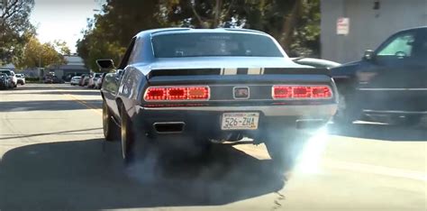 Jay Leno Wrestles 1,000 HP Ringbrothers 1969 Chevrolet Camaro, Burnouts ...