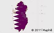 Flag Simple Map of Qatar