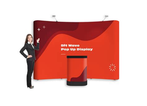 8ft Wave Pop Up Display printing – best price | bannerprintingsandiego.com