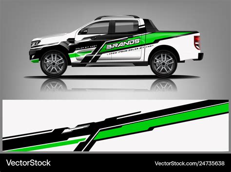 Truck wrap design sticker and decal Royalty Free Vector