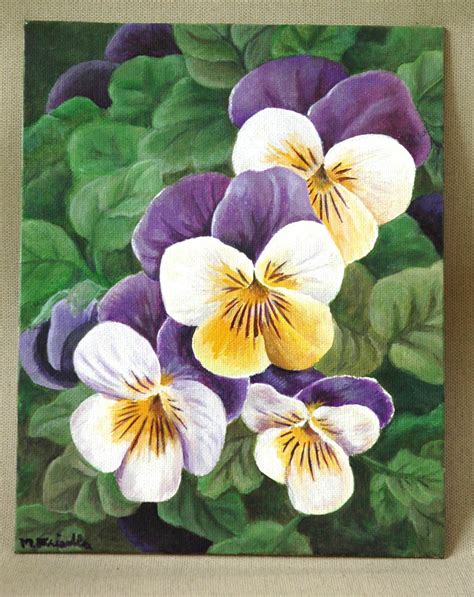 Pansy Patch Original Acrylic Painting 8 X 10 - Etsy