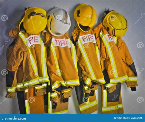 Firefighters uniforms stock image. Image of firefighters - 43044433