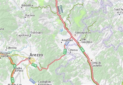 MICHELIN Anghiari map - ViaMichelin