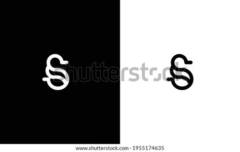 Ss Creative Logo Black White Stock Vector (Royalty Free) 1955174635 ...