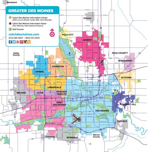 Des Moines Maps | Downtown Map, Trails Map & More - Printable Map Of ...