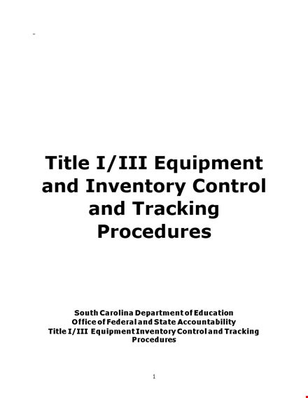 Equipment Inventory Tracking Template