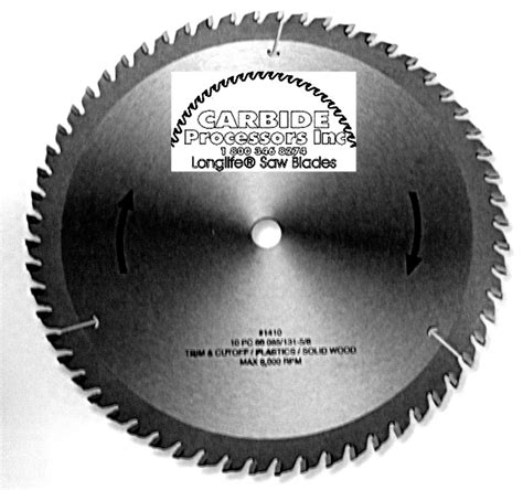 Plastic and Trim Saw Blade, 10" Dia, 60T, .131 Kerf, 5/8 Arbor, World's Best 37309