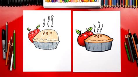 Steps to Prepare Apple Pie Drawing