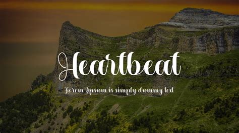 Heartbeat Font Family : Download Free for Desktop & Webfont