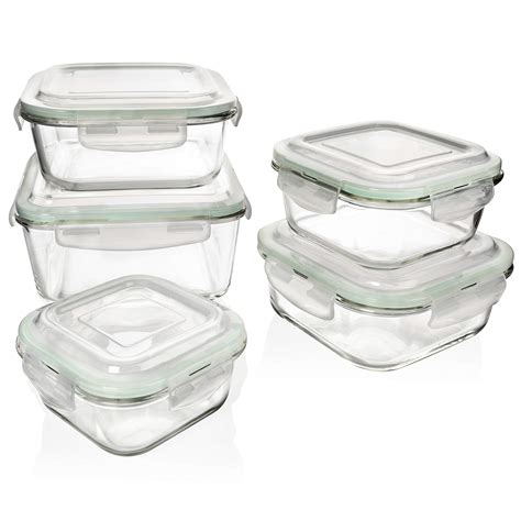 Extra Large Assorted sizes Glass Food Storage Containers with Airtight Lids 10 631907228060 | eBay