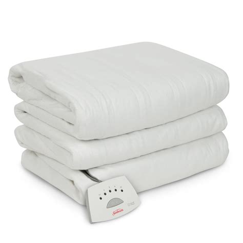 Sunbeam Heated Mattress Pad with 5 Heat Settings, Queen Size, White - Walmart.com - Walmart.com