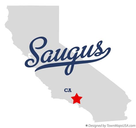 Map of Saugus, CA, California