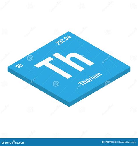 Thorium Periodic Table Element Chemistry Symbol Atom Icon. Vector Illustration | CartoonDealer ...