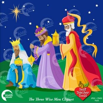 Christmas Clipart, The Three Wise Men Clipart, The Magi Clip art, AMB-2116