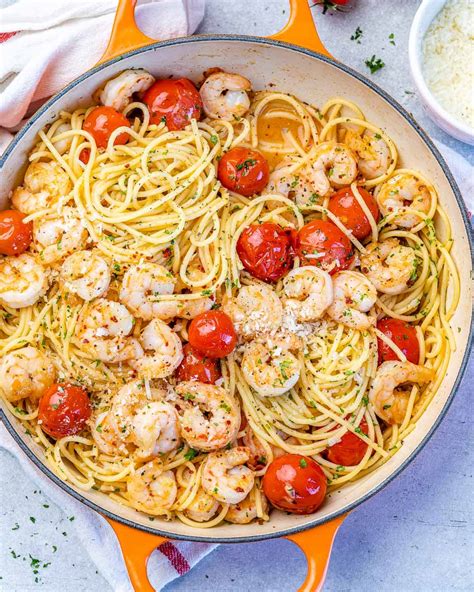 Easy Garlic Shrimp Pasta (with Video) - Healthy Fitness Meals