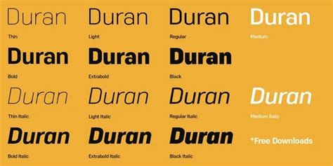 Duran Windows font - free for Personal