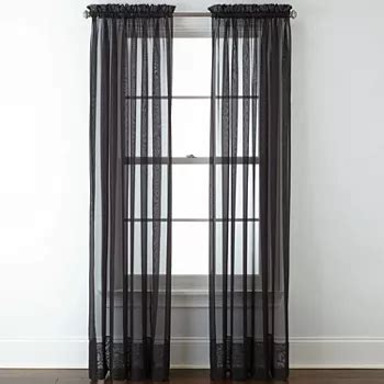 black sheer curtains