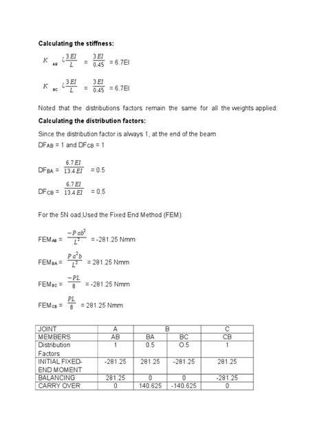 Calculating The Stiffness | PDF | Teaching Mathematics | Nature